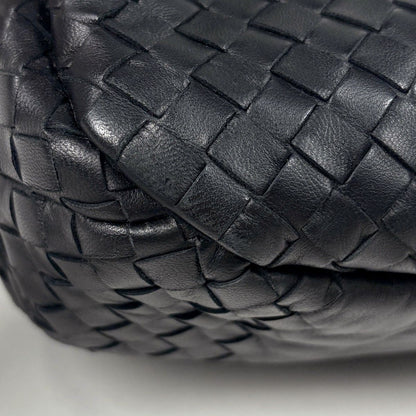 Bottega Veneta Intrecciato Campana Shoulder Bag Leather Black — view 3