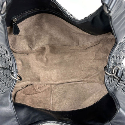 Bottega Veneta Intrecciato Campana Shoulder Bag Leather Black — view 6