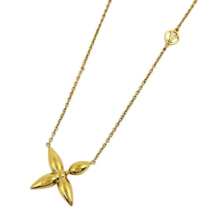 Louis Vuitton Collier Monogram Flower Gold Plated Necklace