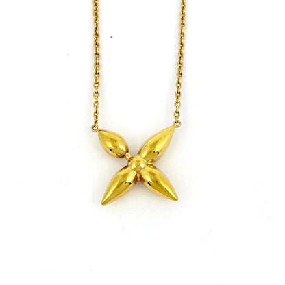 Louis Vuitton Collier Monogram Flower Gold Plated Necklace — view 2