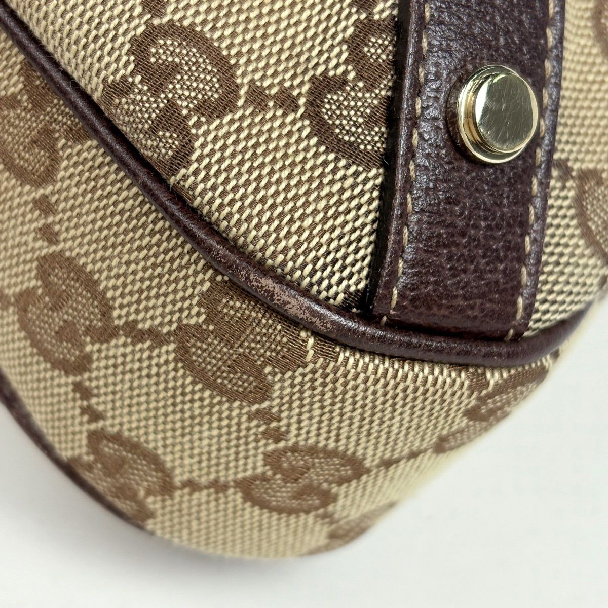 Gucci GG Pattern Shoulder Bag Abbey Canvas Beige Brown — view 3
