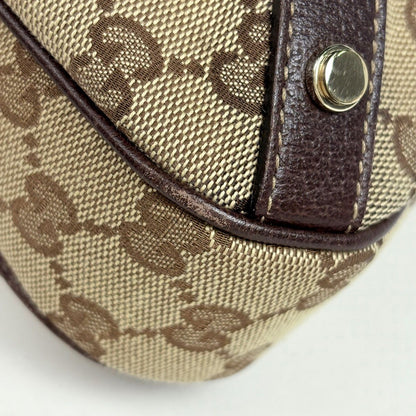 Gucci GG Pattern Shoulder Bag Abbey Canvas Beige Brown — view 3