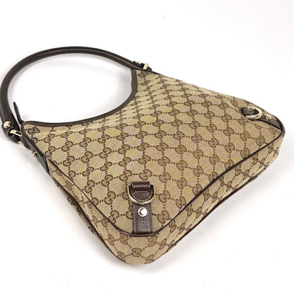 Gucci GG Pattern Shoulder Bag Abbey Canvas Beige Brown — view 2