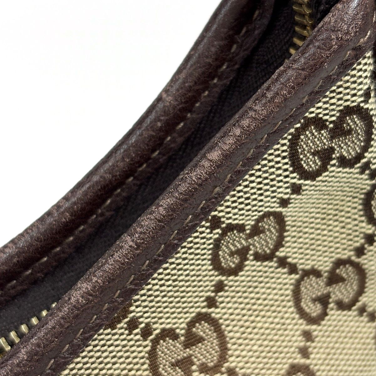 Gucci GG Pattern Shoulder Bag Abbey Canvas Beige Brown — view 5