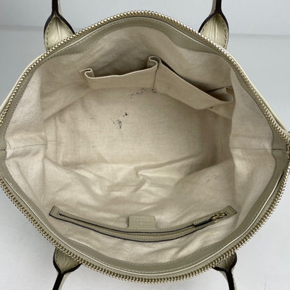 Gucci Heart Bit Tote GG Canvas Beige White — view 8