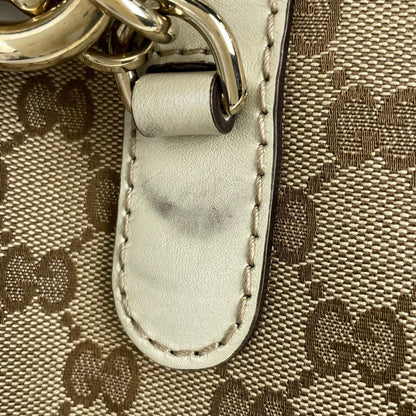 Gucci Heart Bit Tote GG Canvas Beige White — view 4