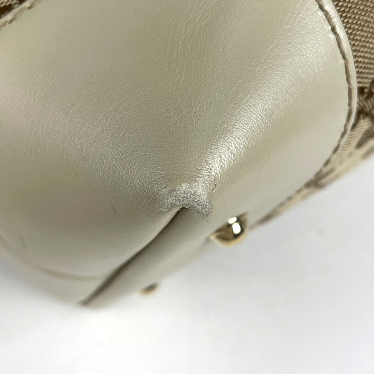 Gucci Heart Bit Tote GG Canvas Beige White — view 3
