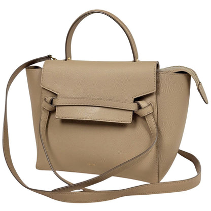 Celine Micro Belt Bag 2-Way Leather Beige