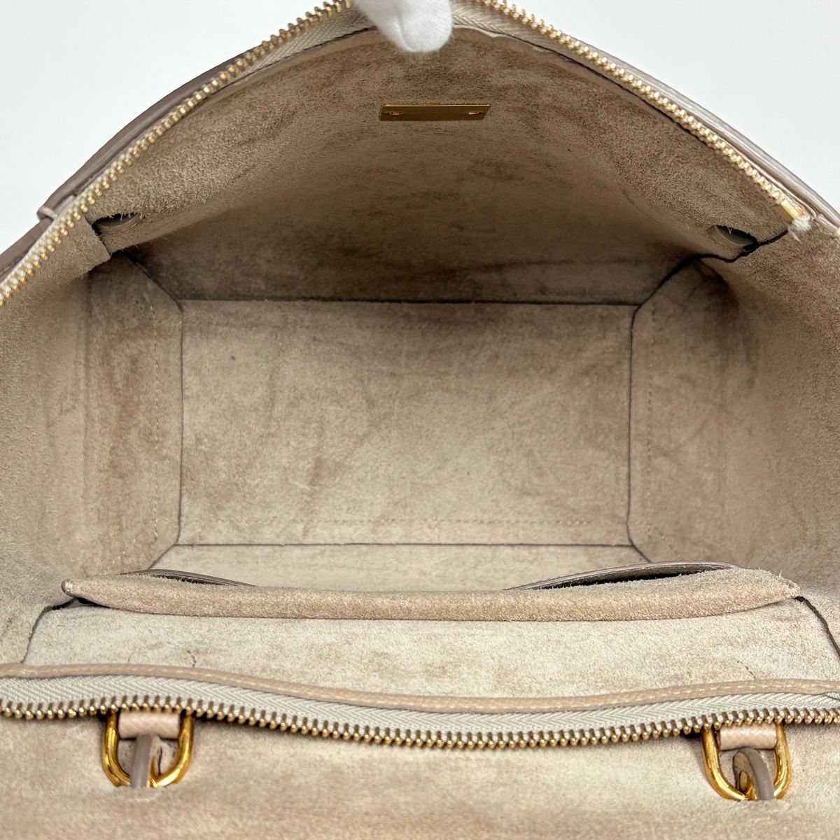 Celine Micro Belt Bag 2-Way Leather Beige — view 8