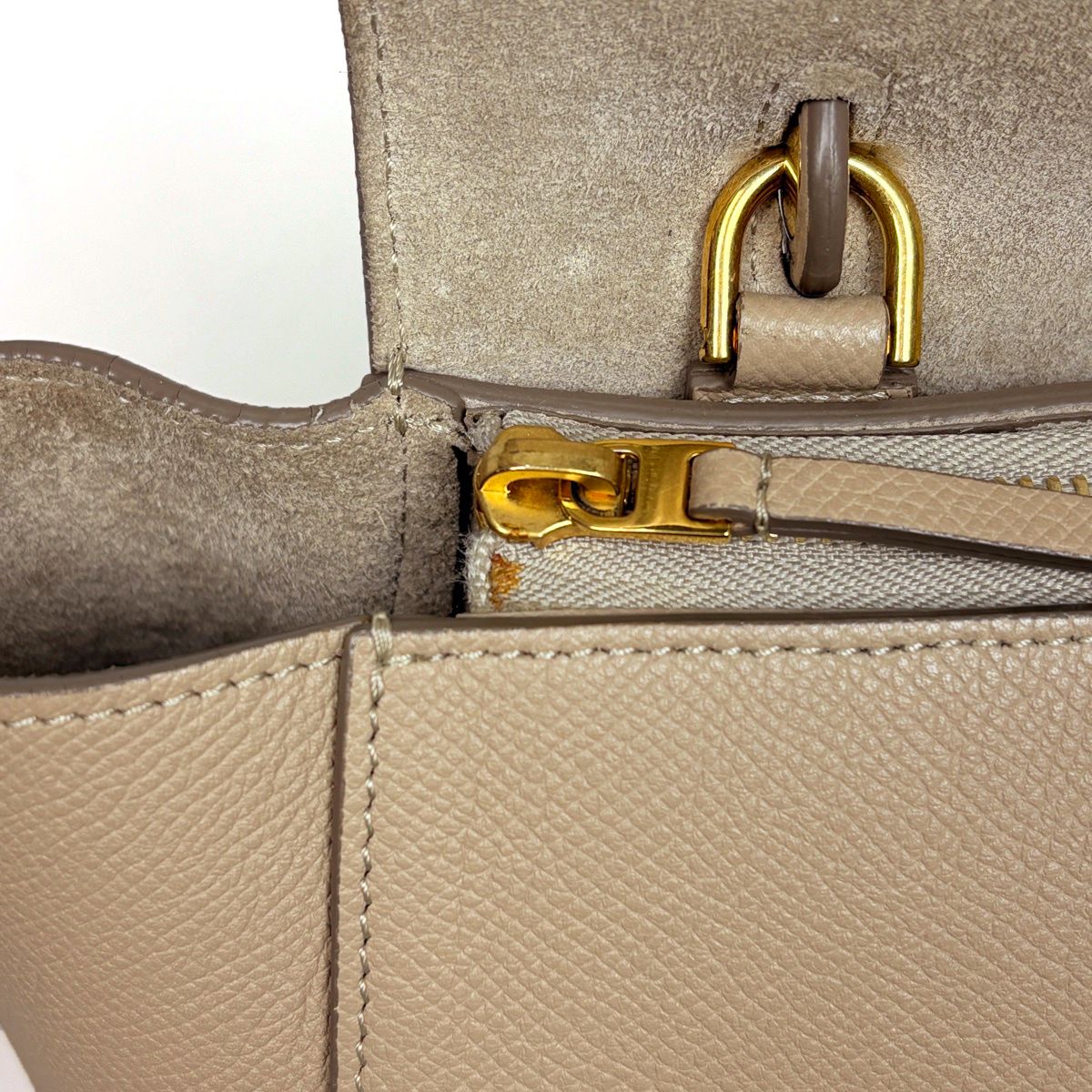 Celine Micro Belt Bag 2-Way Leather Beige — view 7