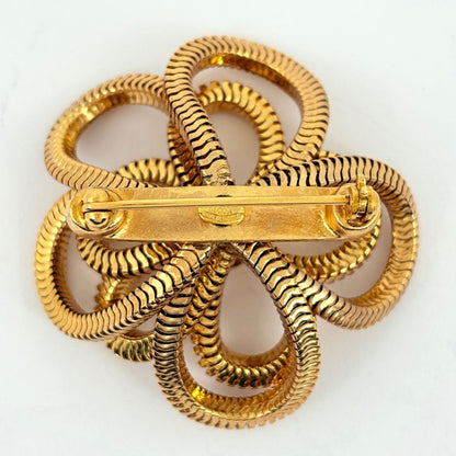 Chanel CC Logo Brooch Camellia Gold Plated — view 2