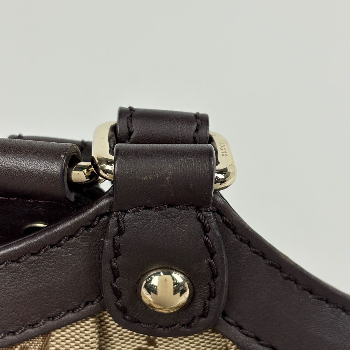 Gucci GG Pattern Ski Handbag Canvas Brown Beige — view 5