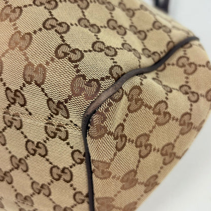 Gucci GG Pattern Ski Handbag Canvas Brown Beige — view 3