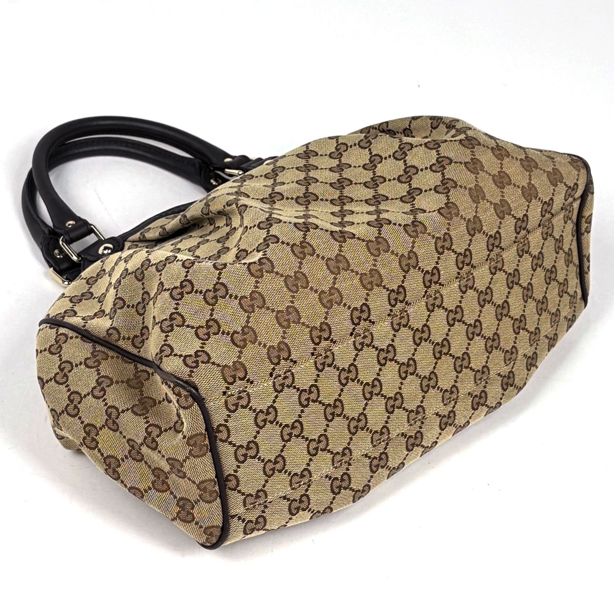 Gucci GG Pattern Ski Handbag Canvas Brown Beige — view 2