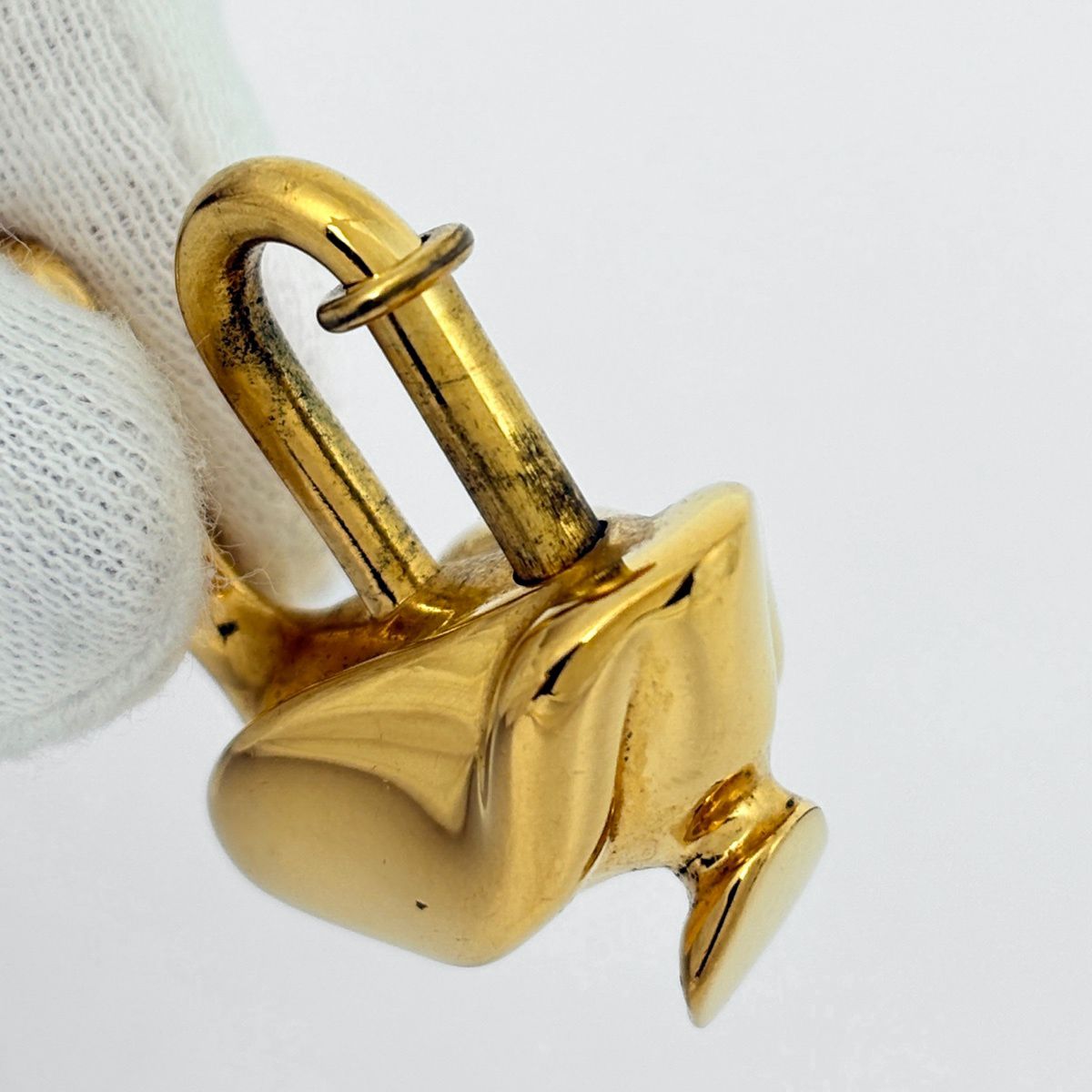 Hermes Pelican Motif Bag Charm Pendant Top Cadena Bag Gold Plated — view 4