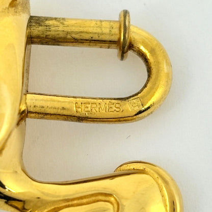 Hermes Pelican Motif Bag Charm Pendant Top Cadena Bag Gold Plated — view 6
