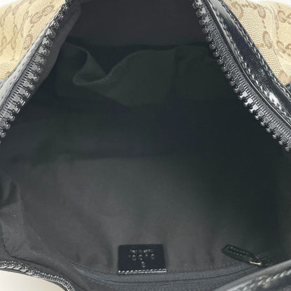 Gucci GG Pattern Shoulder Bag Canvas Beige Black — view 8