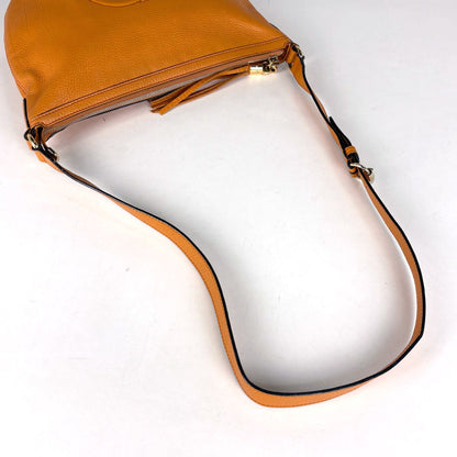 Gucci Soho Shoulder Bag Interlocking Leather Orange — view 7