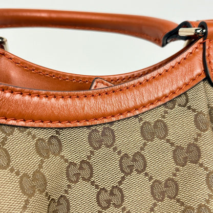 Gucci GG Pattern Ski Handbag Canvas Beige Orange — view 4