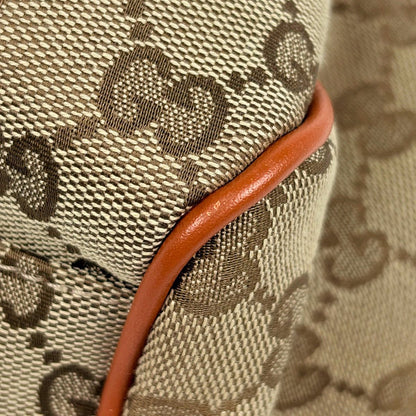 Gucci GG Pattern Ski Handbag Canvas Beige Orange — view 3
