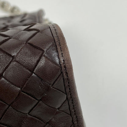 Bottega Veneta Intrecciato Chain Shoulder Bag Leather Brown — view 3