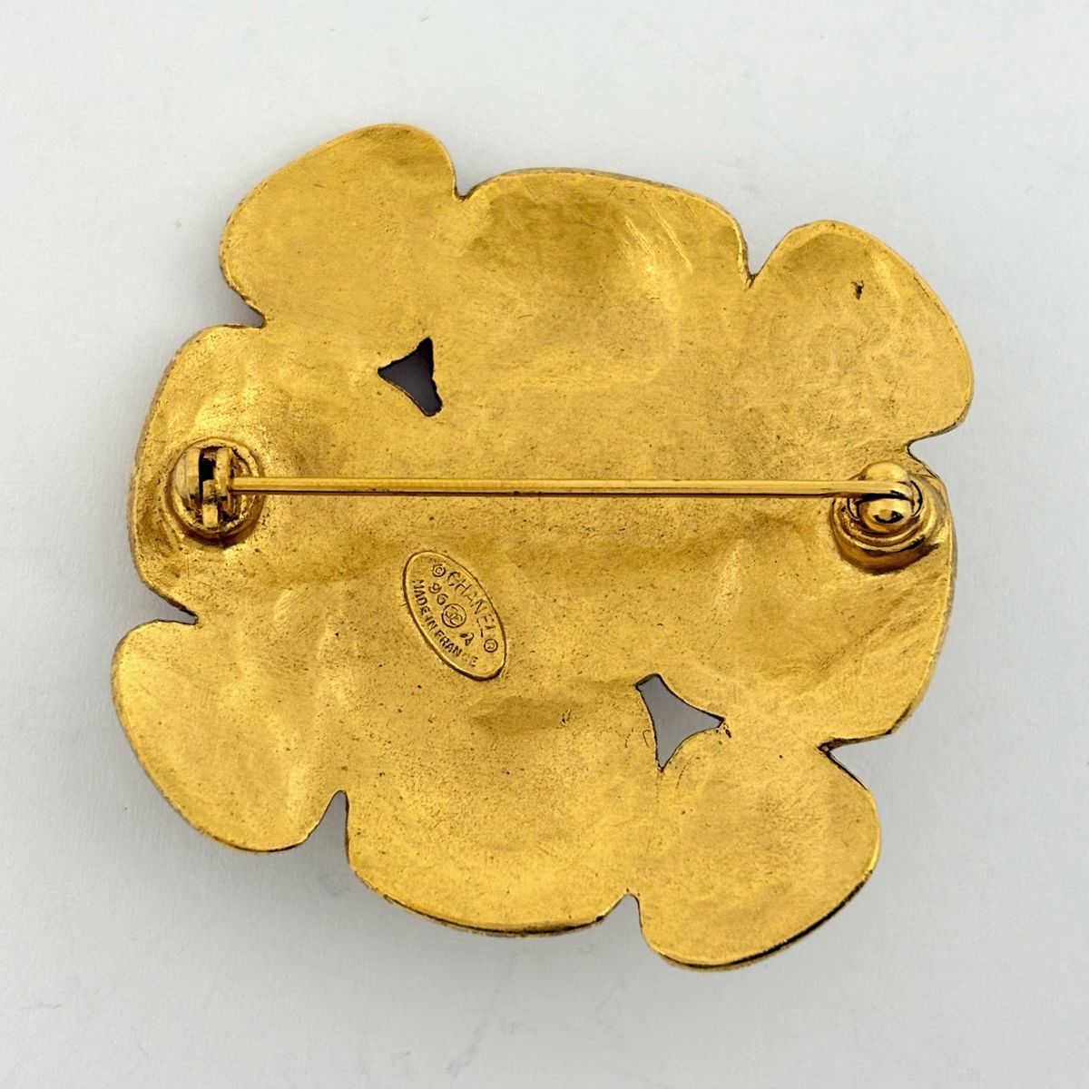 Chanel CC Logo Color Stone Brooch Gold Plated — view 2