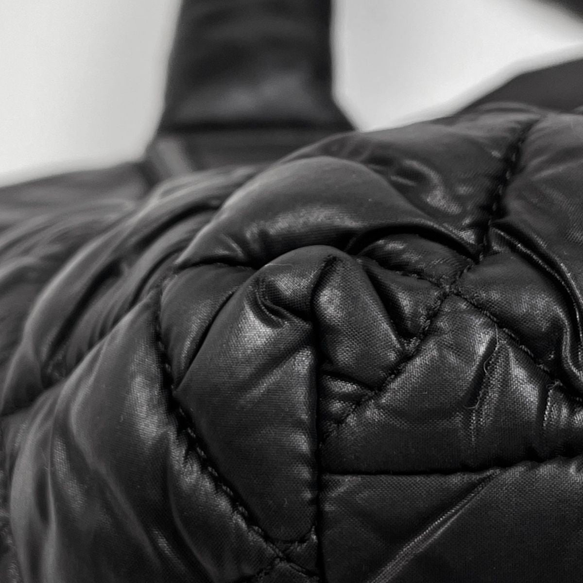 Chanel CC Logo Tote Nylon Black — view 3