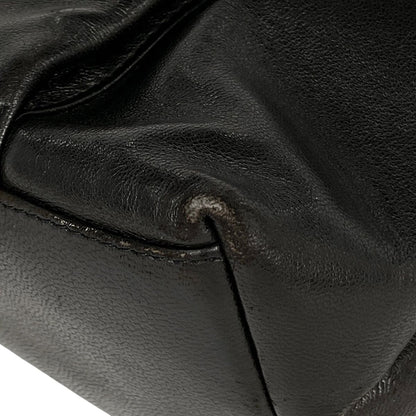 Chanel CC Logo Chain Tote Leather Black — view 6