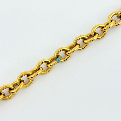 Chanel CC Logo Chain Necklace Gripoix Gold Plated — view 5