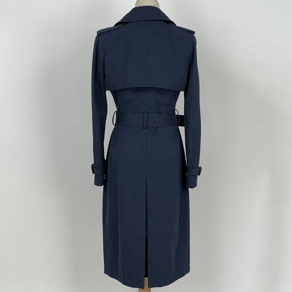Gucci Bamboo Trench Coat Flora Cotton Navy — view 3