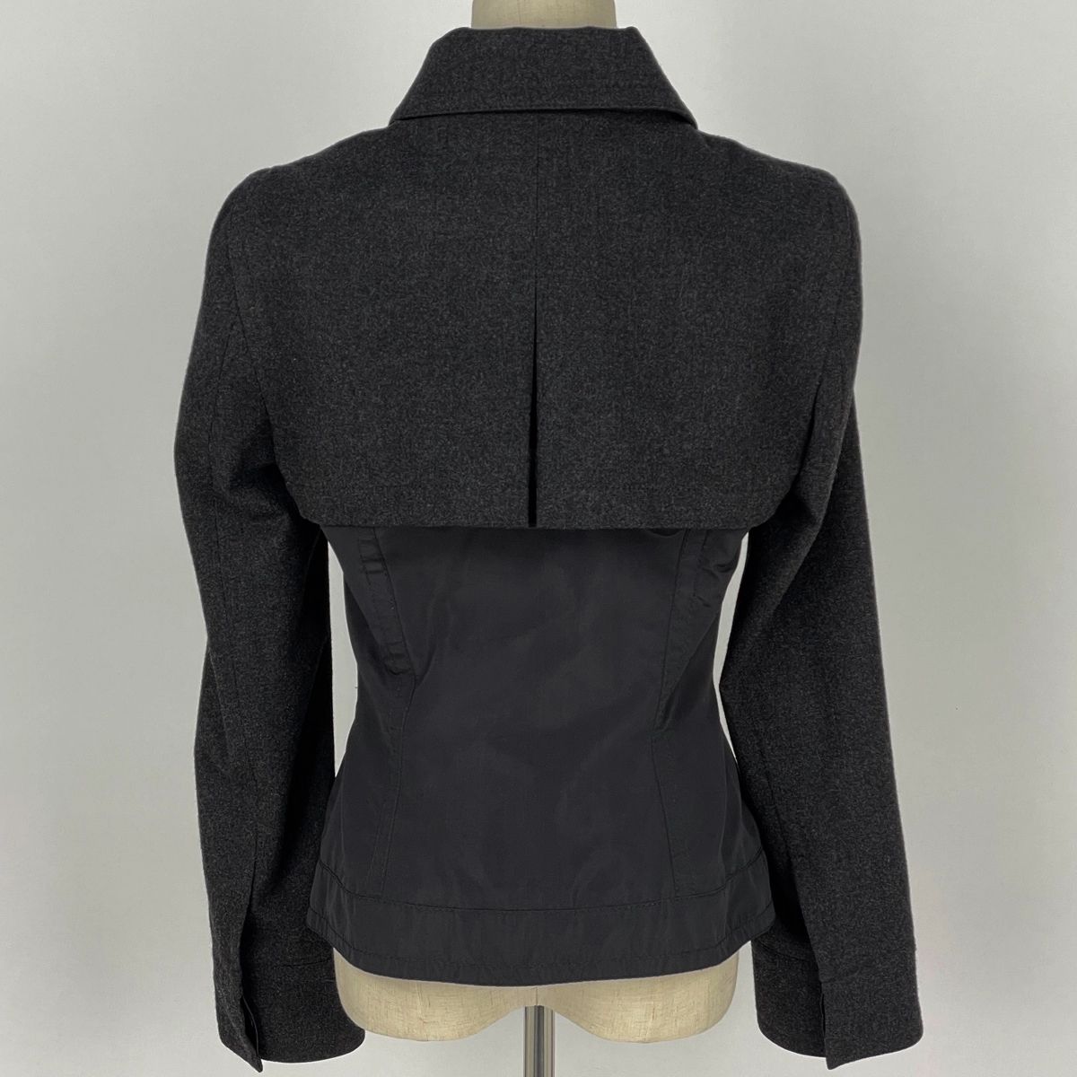Celine Satin Jacket Gray Black — view 3