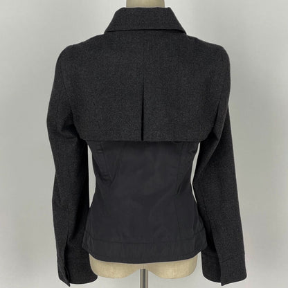Celine Satin Jacket Gray Black — view 3