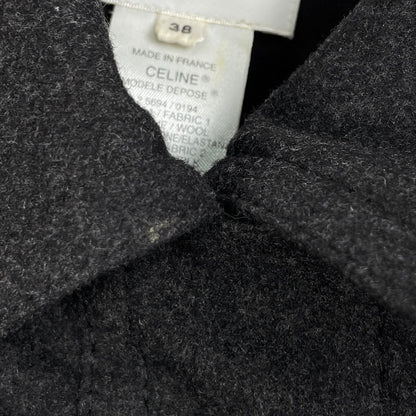 Celine Satin Jacket Gray Black — view 9