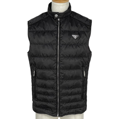 Prada Down Jacket Vest Zip Up Black