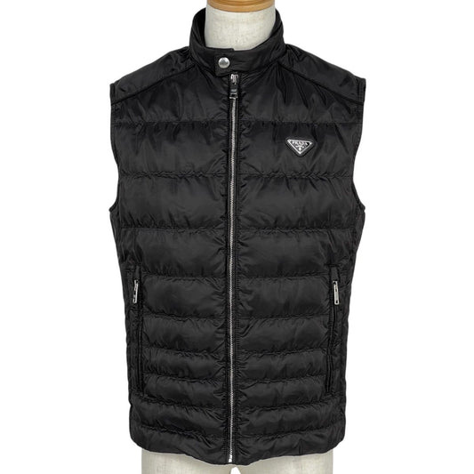 Prada Down Jacket Vest Zip Up Black