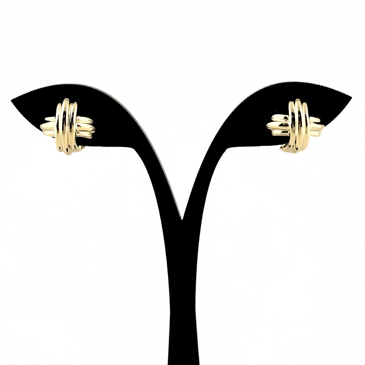 Tiffany & Co Signature Earrings YG Yellow Gold