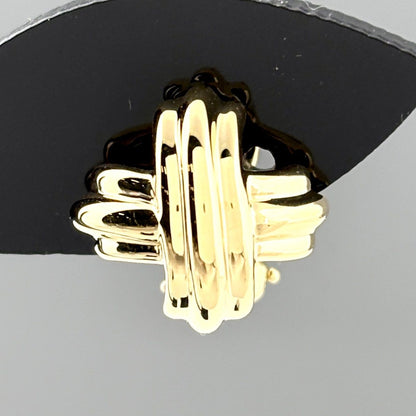 Tiffany & Co Signature Earrings YG Yellow Gold — view 2