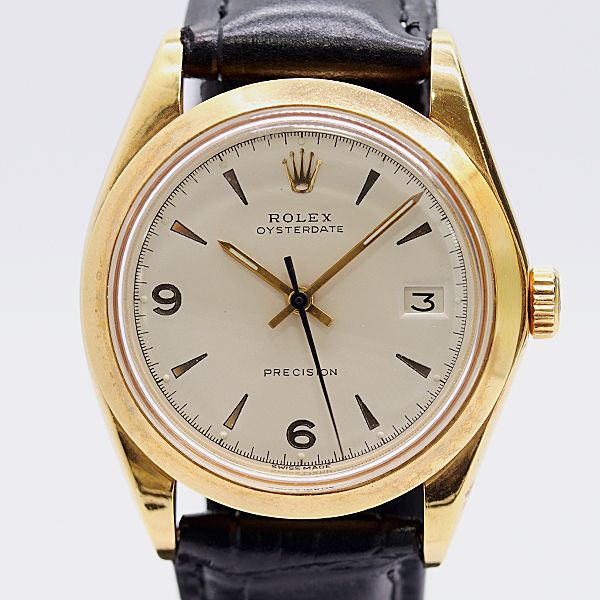 Rolex Oyster Date Precision Manual Winding White Dial Watch