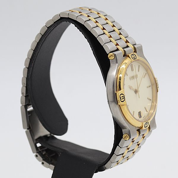 Gucci Quartz Ivory Dial Date Watch Tam — view 2