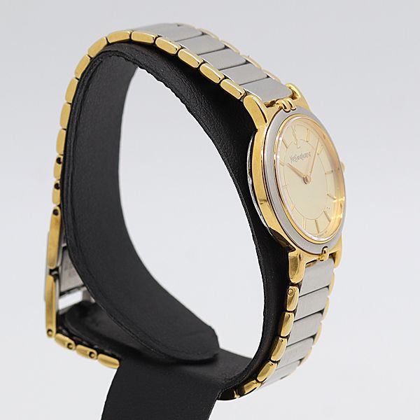 Saint Laurent Yves 2200 Quartz Champagne Dial Watch Tam — view 2