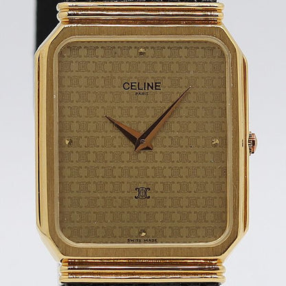 Celine Quartz Gold Dial Watch Tam