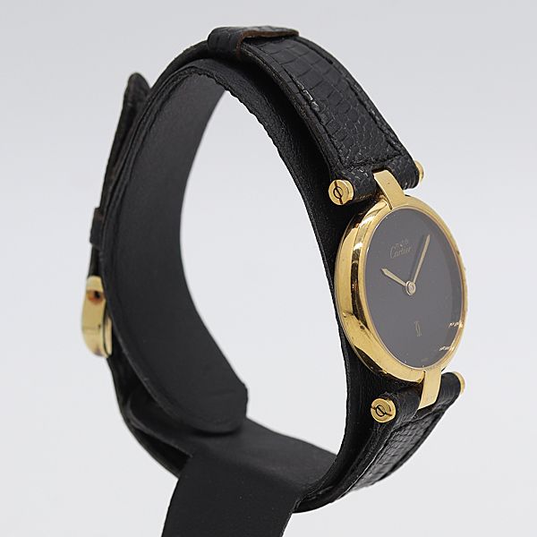 Cartier Must Vendome Quartz Black Dial Watch Tam — view 2