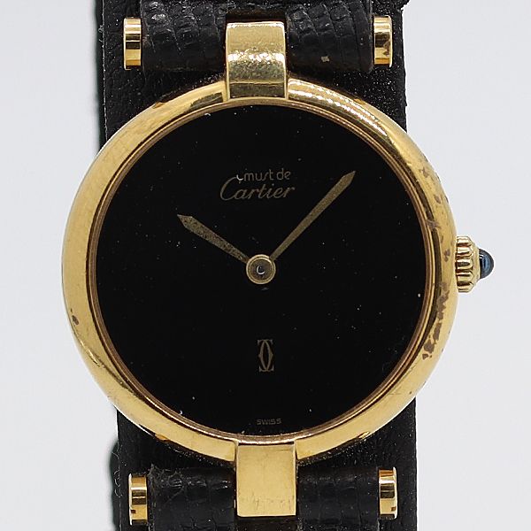Cartier Must Vendome Quartz Black Dial Watch Tam