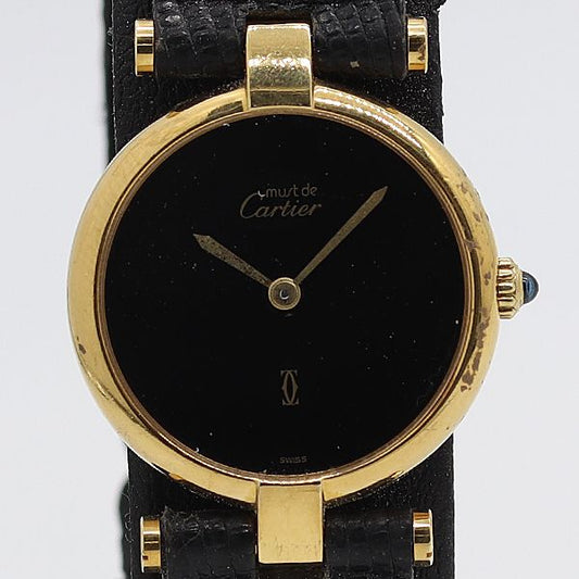 Cartier Must Vendome Quartz Black Dial Watch Tam