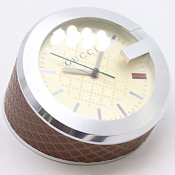 Gucci Table Clock Quartz Champagne Dial — view 2
