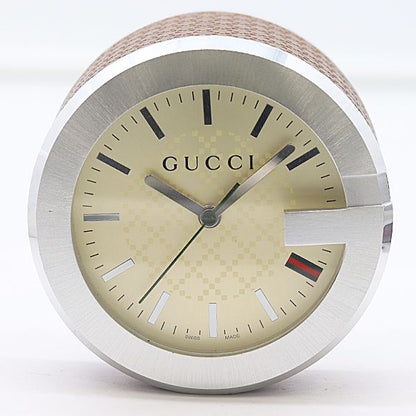Gucci Table Clock Quartz Champagne Dial