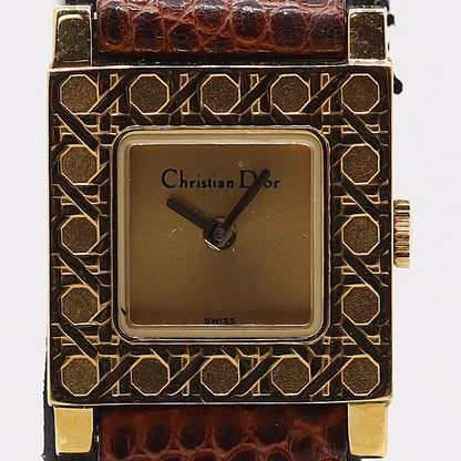 Dior Square Quartz Gold Dial Watch Mtm