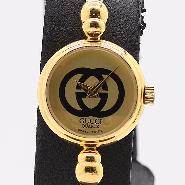 Gucci Bangle Watch Quartz Gold Dial Mtm