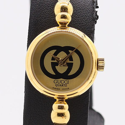 Gucci Bangle Watch Quartz Gold Dial Mtm
