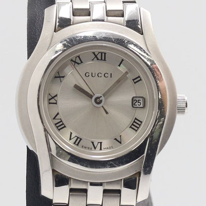Gucci Quartz Date Silver Watch Nam